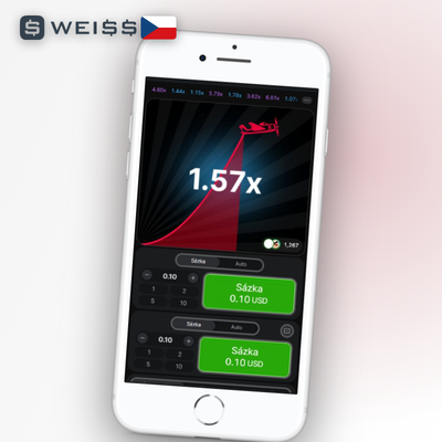 Ikona grafu s historií kol a statistikami multiplikátorů Aviator ve Weiss Casino