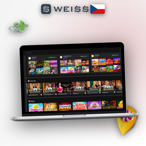 Hráč u notebooku studuje strategii ve Weiss Casino s chladnou hlavou