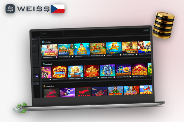 Přihlašovací obrazovka Weiss Casino po instalaci desktopového klienta na PC