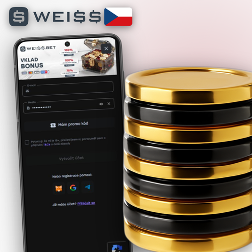 Weiss Casino registrace – moderní formulář s polem pro e-mail a tlačítkem Registrovat