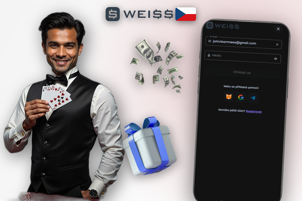 Jak se zaregistrovat ve Weiss Casino: formulář s e-mailem, heslem a přihlášením přes sociální sítě
